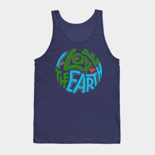 Love Earth - Hipster, Tattoo Earth Heart , Earth Day Tank Top